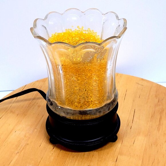 Ooh La Lamp Crystal Warmer Lighted Scent Warmer Flameless Fragrance Gold Crystal - Picture 2 of 7